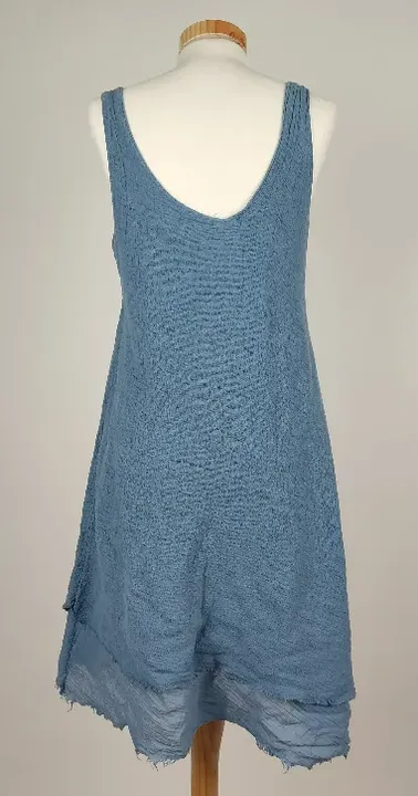 Damen Musselin Kleid blau - 38  - Bild 3