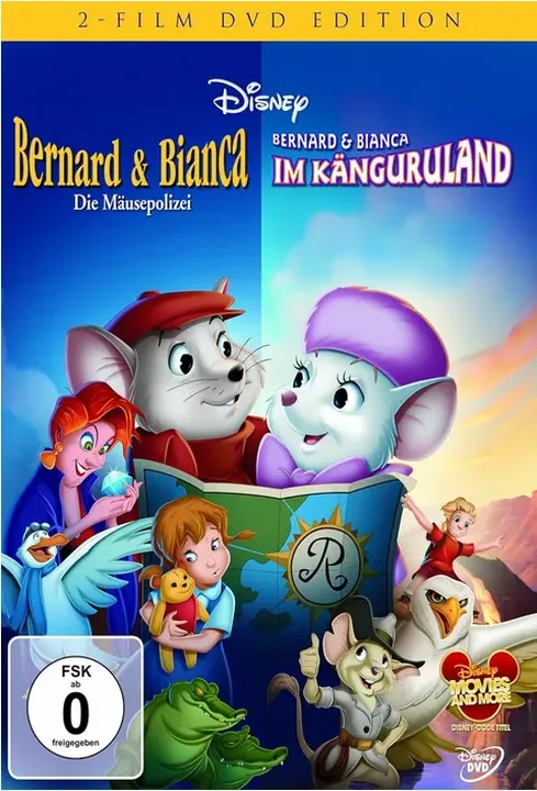 2 DVD's Disney Bernard & Bianca 