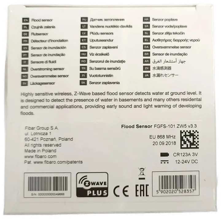 FIBARO Flood Sensor Wassermelder (FGFS-101 ZW5 v3 3) - Bild 2