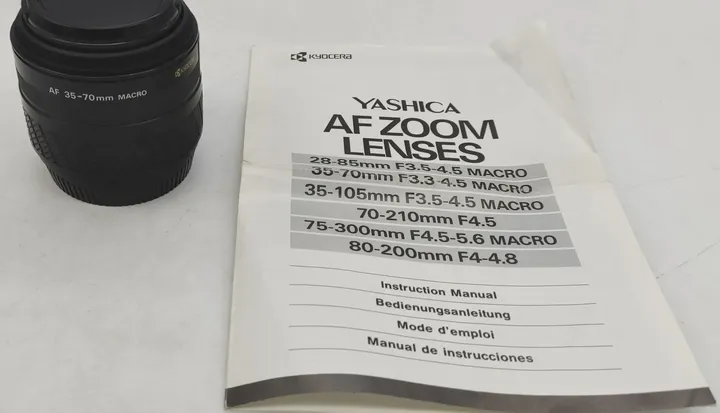 Yashica Objektiv AF Zoom Lenses 35-70mm F3.3-4.5 Macro ∅ 52mm mit Beschreibung - Bild 2