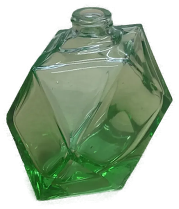 Grüner Glasflakon - Parfümfläschchen  - Bild 2