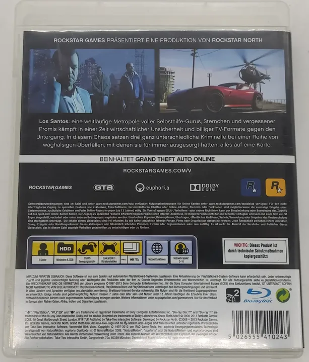 Playstation Sony PS3 Spiel Grand Theft Auto V - Bild 2