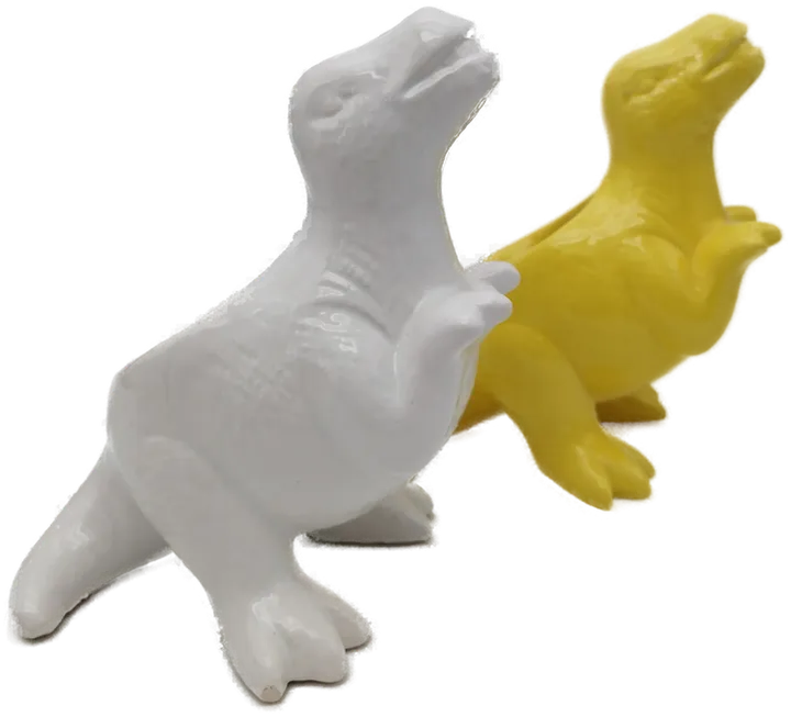T-Rex Übertöpfe 2er -SET in Gelb und Weiß  - Bild 1
