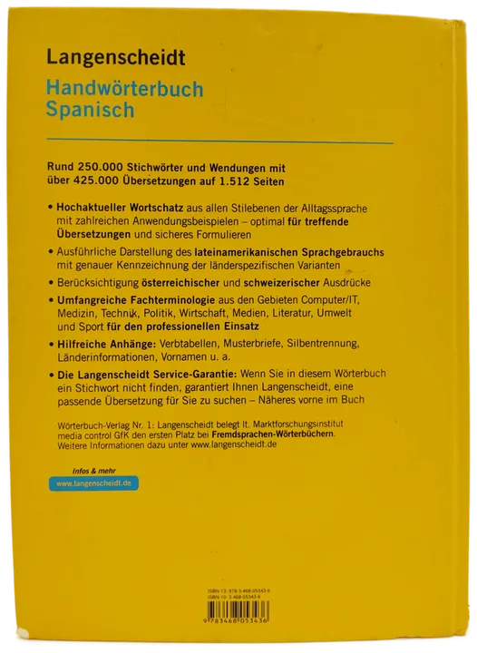 Langenscheidt Handwörterbuch Spanisch 2006 - Bild 2