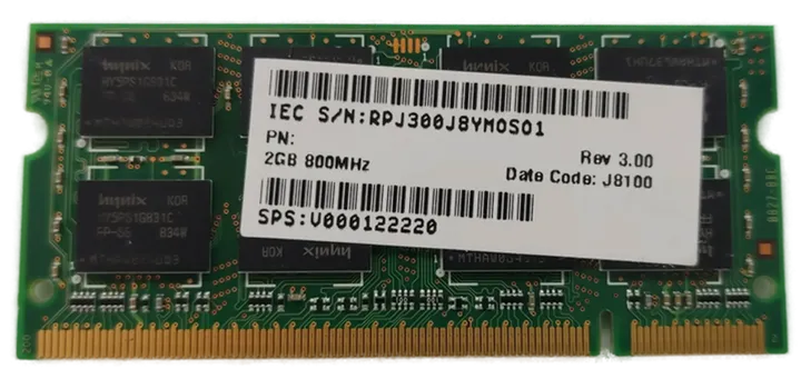 Hynix 2GB DDR2 2Rx8 PC2-6400S-666-12 Arbeitsspeicher Laptop / RAM - Bild 2