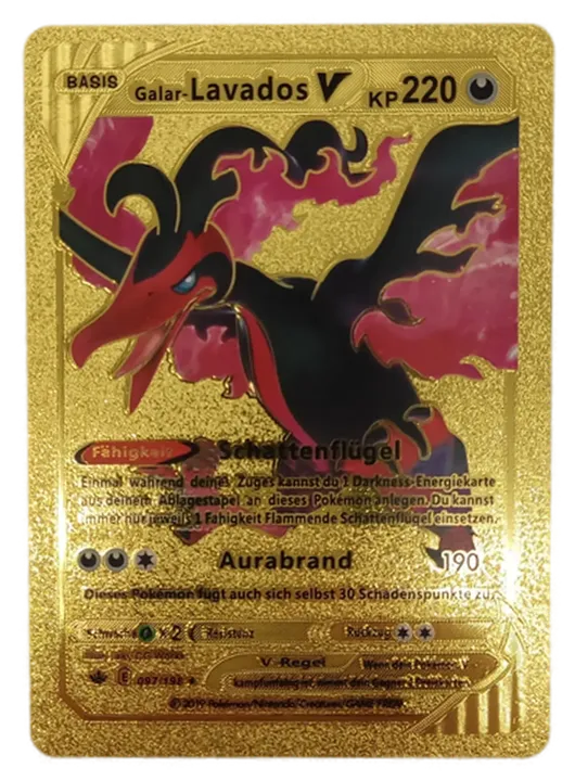 Pokémon Sammelkarte Goldfolie Basis Galar-Lavados V - Bild 1