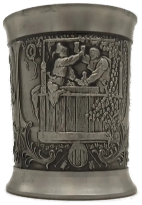  Zinnbecher mit Weinmotiv - Bild 1