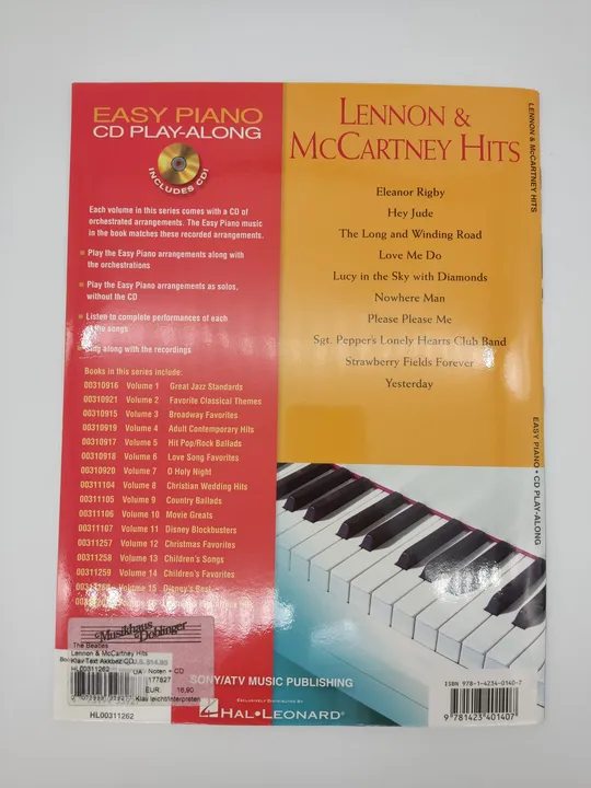 Easy Piano Cd Play-Along Volume 16- Lennon And Mccartney Hits  - Bild 2