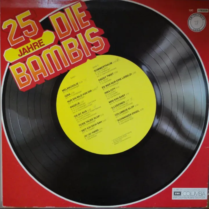 Die Bambis - 25 Jahre Jubiläums-Schallplatte Vinyl 1983 - Bild 2