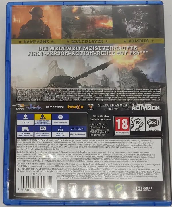 Playstation Sony PS4 Spiel Call of Duty WWII - Bild 2