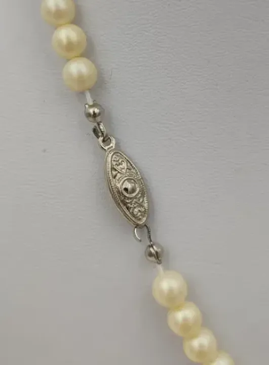 Damen Perlenkette aus Kunststoff weiß  - Bild 2