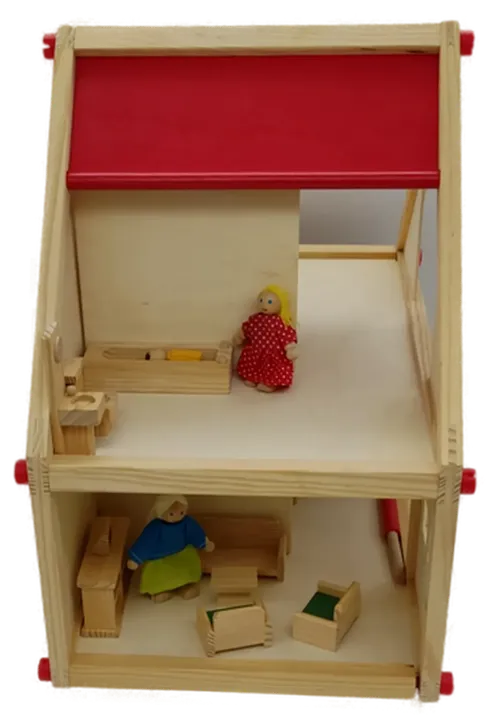  Small Foot Puppenhaus mit Möbeln, 2 Etagen, Rollenspielzeug für Kinder, aus Holz, inkl. Einrichtung, ab 3 Jahren - Bild 6