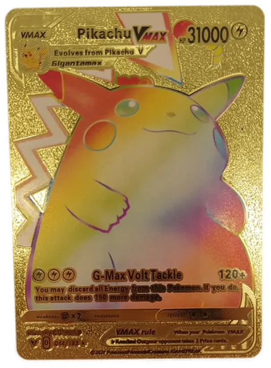 Pokémon Sammelkarte Goldfolie Vmax Pikachu Vmax - Bild 1