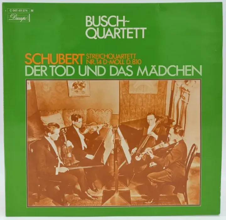 Vinyl LP - Schubert, Busch-Quartett - Streichquartett - Der Tod und das Mädchen  - Bild 1