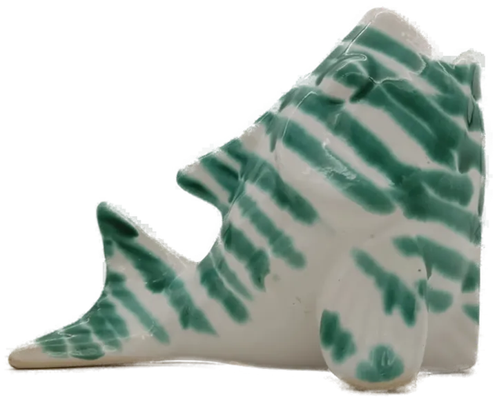 Gmundner Gluckfisch „Grün Geflammt“, ca. 11 cm hoch - Bild 1