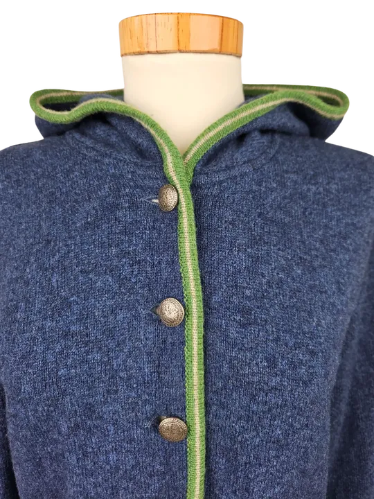 Astrifa Damen Trachtenstrickjacke (Merinowolle), blau - Gr. 42/XL - Bild 4