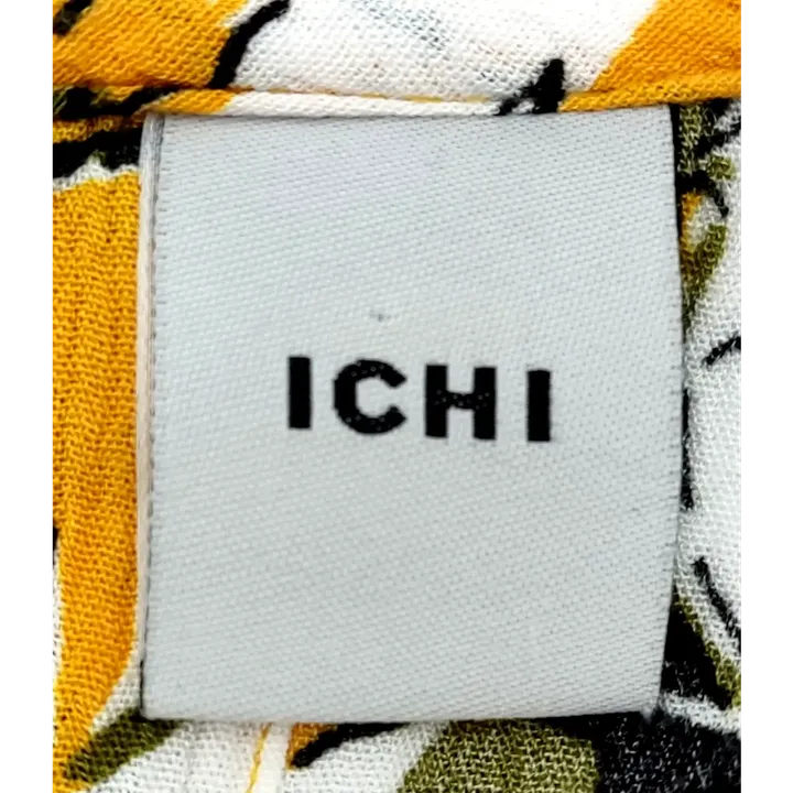 ICHI Damen Blusenshirt gelb mit Blumenmuster - M - Bild 4