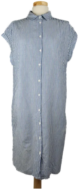 Damen Sommerkleid kurzarm weiss-blau gestreift - XL/42 - Bild 1