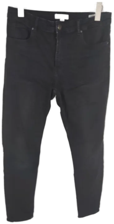 Schwarze H&M Damen Jeans mit Stretch, Größe 44 - Bild 1