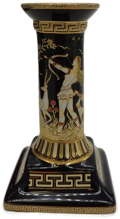 Griechischer Kerzenständer mit 24k Gold handbemalt - Bild 1