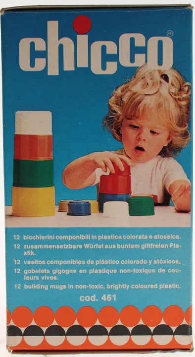 Chicco Piramide Millecolori – Stapelbecher-Pyramide, 12-teilig, Made in Italy - Bild 1