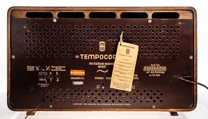 Minerva Radio Tempocord Wien Vintage - Bild 3