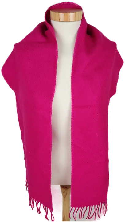 Schal, pink mit Fransen - Bild 1