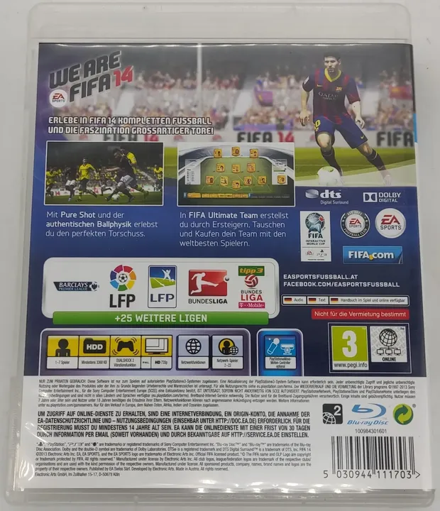 Playstation Sony PS3 Spiel EA Sports FIFA 14 - Bild 2