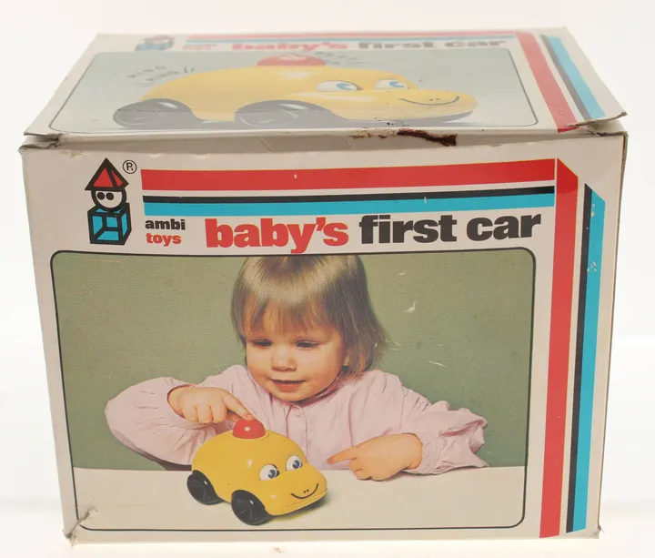 Ambi Toys „Baby’s First Car“ – Gelbes Babyauto mit Klingelfunktion – Vintage - Bild 3