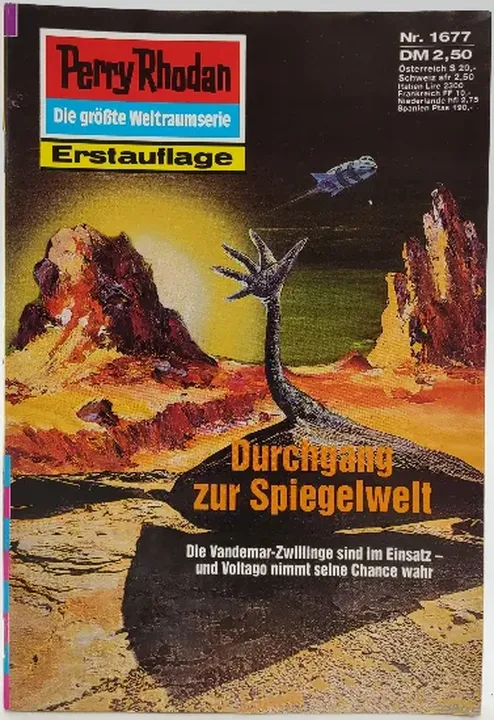  Romanheft Perry Rhodan Durchgang zur Spiegelwelt Erstauflage Nr.1677 - Bild 1