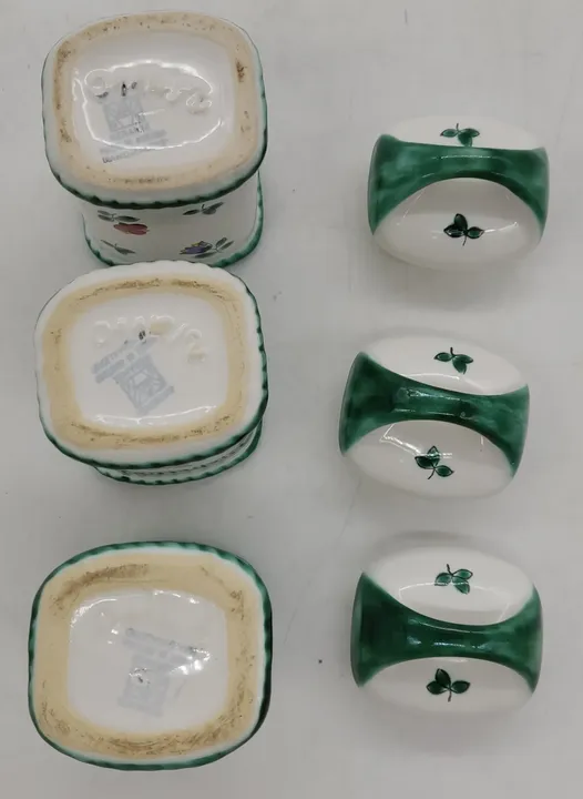 Gmundner Keramik: Vorratsbehälter mit Streublumenmuster, handgemalt - Bild 11