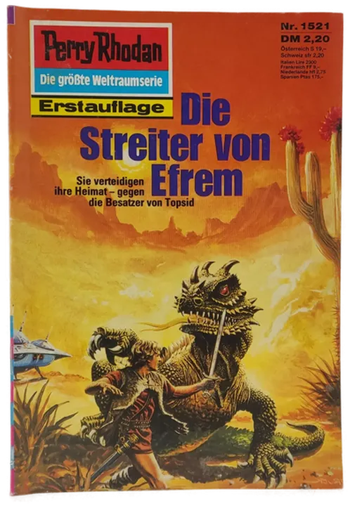 Romanheft Perry Rhodan Die Streiter von Efrem Erstauflage Nr. 1521 - Bild 1