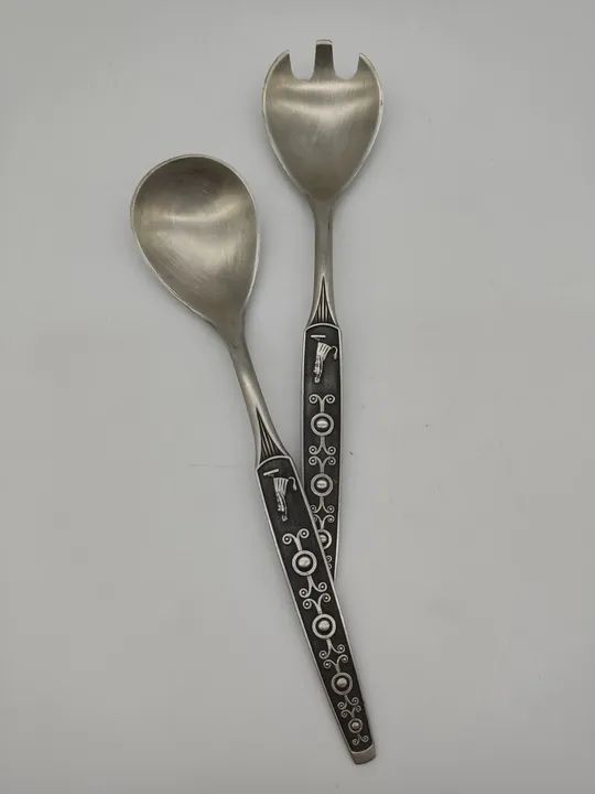 Pewter Haugrud Norway - Vintage Salatbesteck - Bild 1