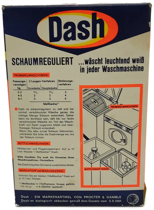 Dash Waschpulver Original Verpackt 60er Jahre - Bild 3