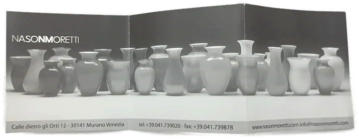 Nason & Moretti Muranoglas Antares Vase - schwarz/türkis - Bild 6