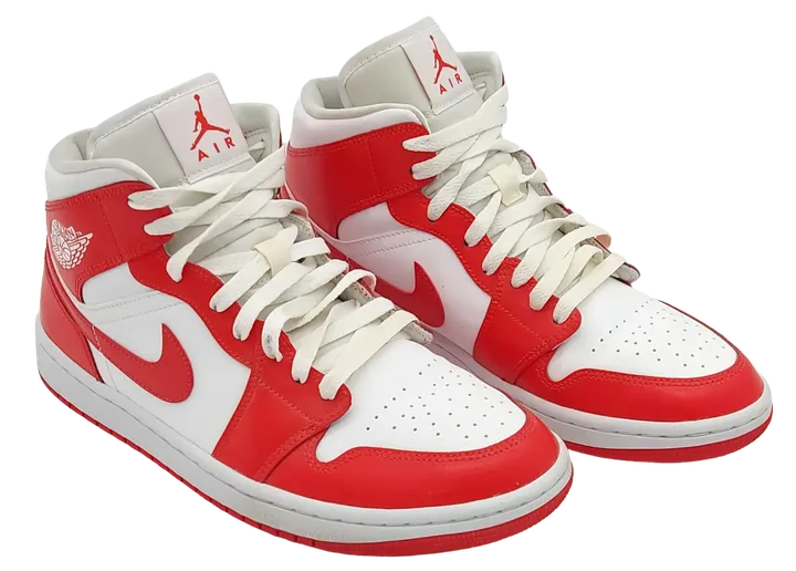Nike Air Jordan 1 Mid Sneaker, weiß/rot - EUR 42.5 - Bild 3