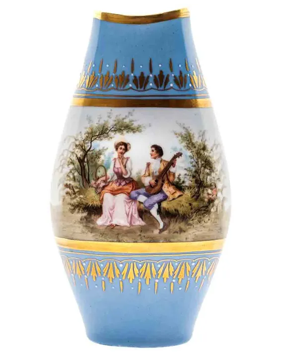 Vase Thomas Keramik mit Jungenstil-Motiven - Bild 1