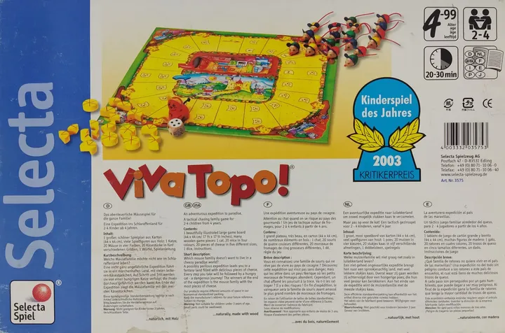 Viva Topo! - Familienspiel - Selcta Spiele  - Bild 2