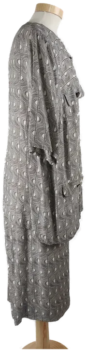 Kostüm kurzarm mit Rundhalsausschnitt, schwarz/weiß gemustert, Größe 46 - Bild 2