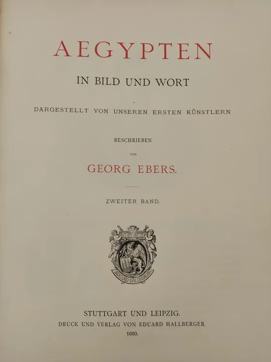 Ebers Ägypten 1880 Vintage - Bild 2