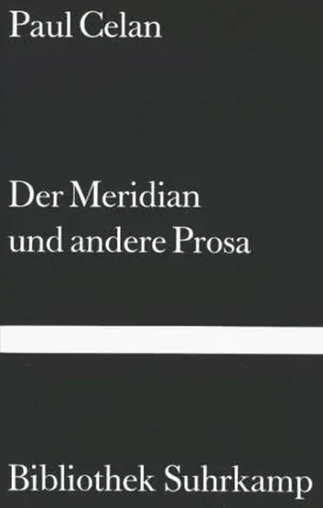 Der Meridian und andere Prosa - Paul Celan - Bild 1