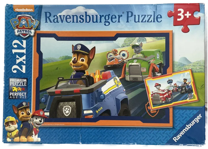 RAVENSBURGER Puzzle PAW Patrol 2x12 ab 3 Jahre - Bild 1