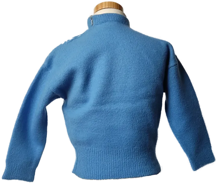 Vintage Kinder Pullover blau mit Zipper - Bild 2