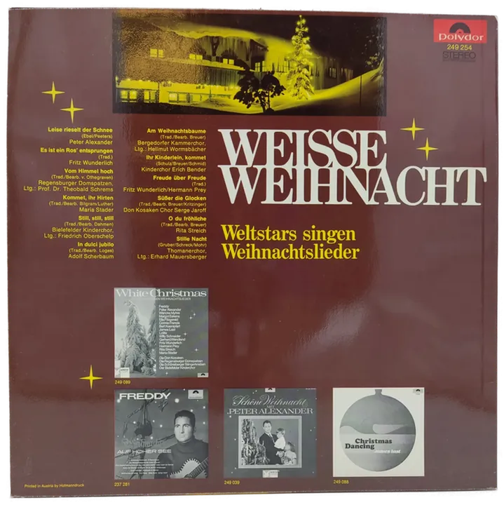 Weisse Weihnacht – Weltstars singen Weihnachtslieder (Schallplatte) - Bild 2