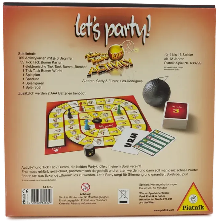 ACTIVITY - Tick Tack Bumm, let's Party! - Piatnik  - Bild 2