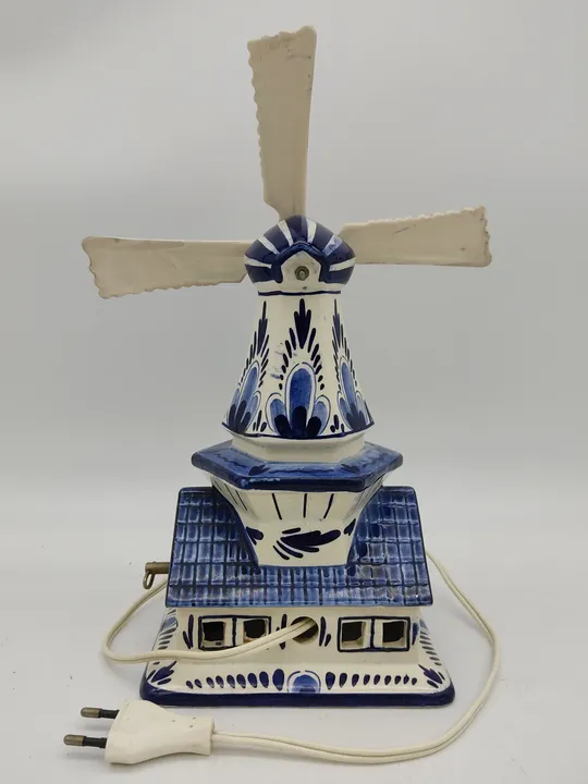 Holländische Deko-Windmühle mit Beleuchtung und Spieluhr - Bild 4