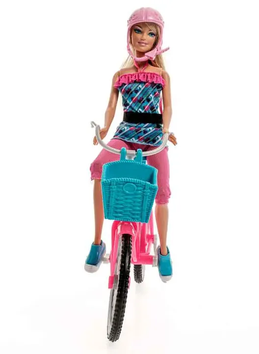 Barbie Puppe mit Fahrrad - Bild 2