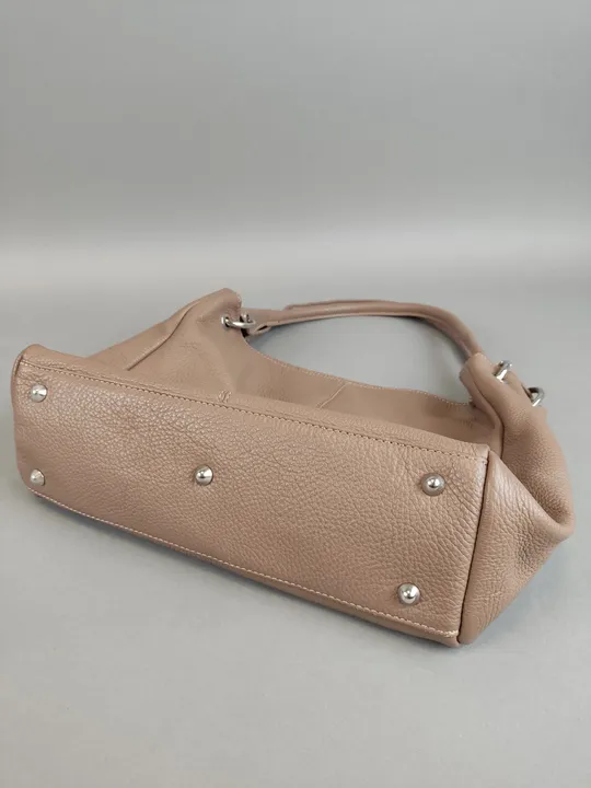 Handtasche aus Leder - taupe - Bild 6