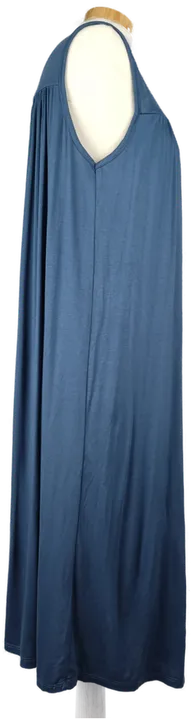  Made in Italy Damen Midi-Sommerkleid blau mit Holzperlen - L/40 - Bild 3