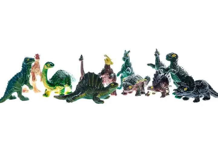 Kleine Dinosaurier Figuren aus Gummi ca 6cm Konvolut 12 Stück  - Bild 2